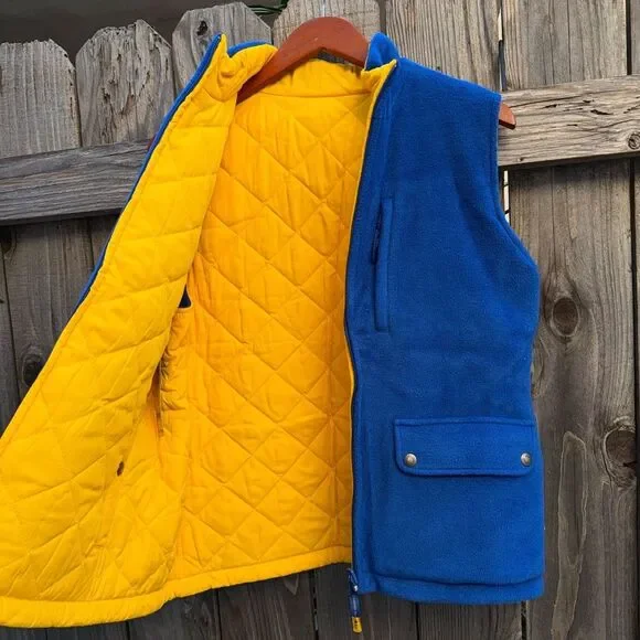 Lauren Ralph Lauren LRL X67 Reversible Vest Quilted/Fleece Zip Up Women's Size S - Picture 11 of 15